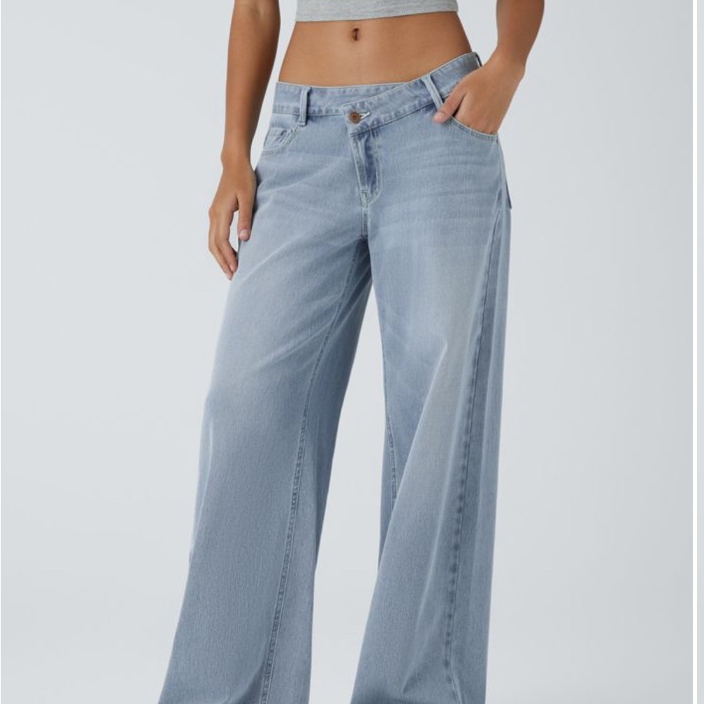 HALARA Light Blue Wide Leg Jeans